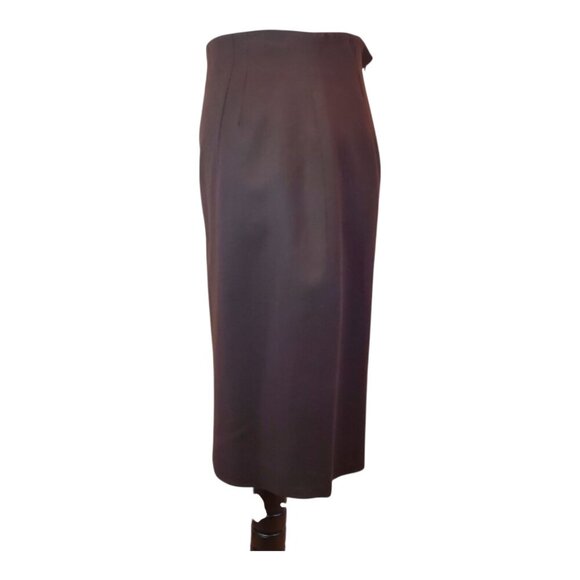JOHN MEYER SZ 10 Vintage 100% Pure Wool Fully Lined Pencil Skirt in Brown - Picture 5 of 8